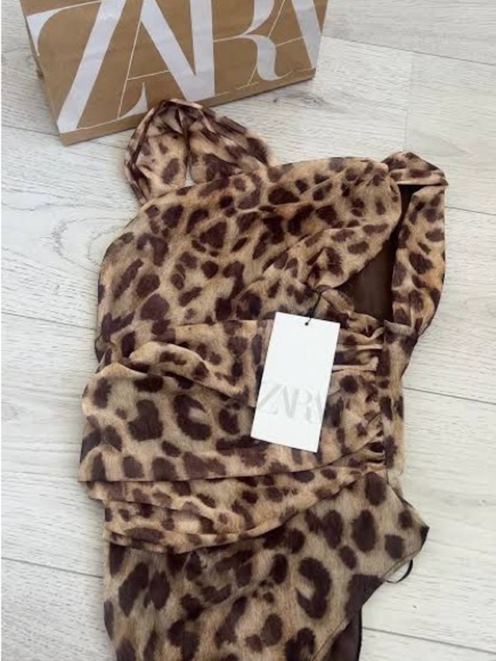 Zara Leopard-Print Camisole in Brown and Tan